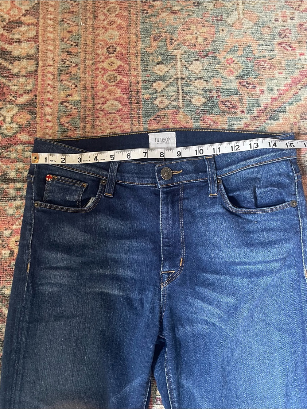Hudson Jeans Dark Blue Nico Mid-Rise Super Skinny Jeans - Picture 11 of 14